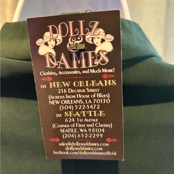 Dollz and Dames | 50s inspired swing dress | Forest Green - small - Picture 6 of 9